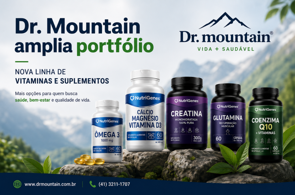Dr. Mountain amplia portfólio e lança linha de vitaminas e suplementos para promover mais saúde e qualidade de vida